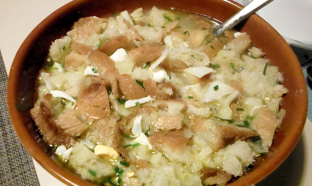 Açorda de Bacalhau: A traditional Portuguese bread stew with salt cod, herbs, and a tale to tell.