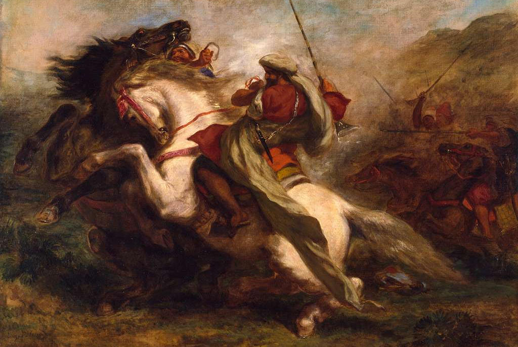 Collision of the Moorish Horsemen, a painting by Eugène Delacroix