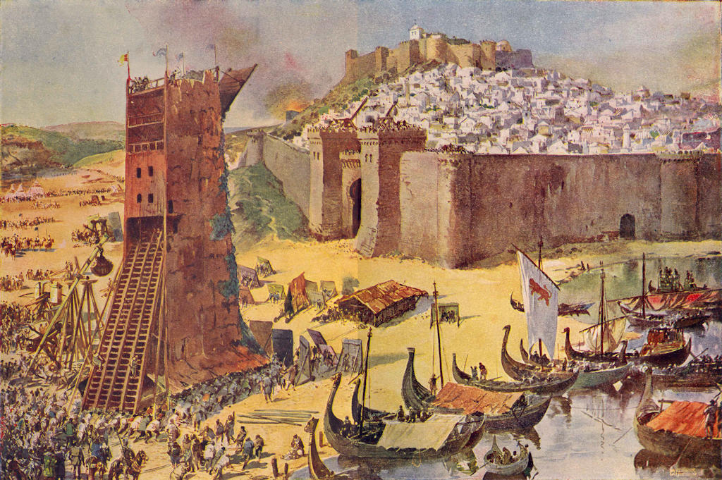 Siege of Lisbon, a painting by Roque Gameiro